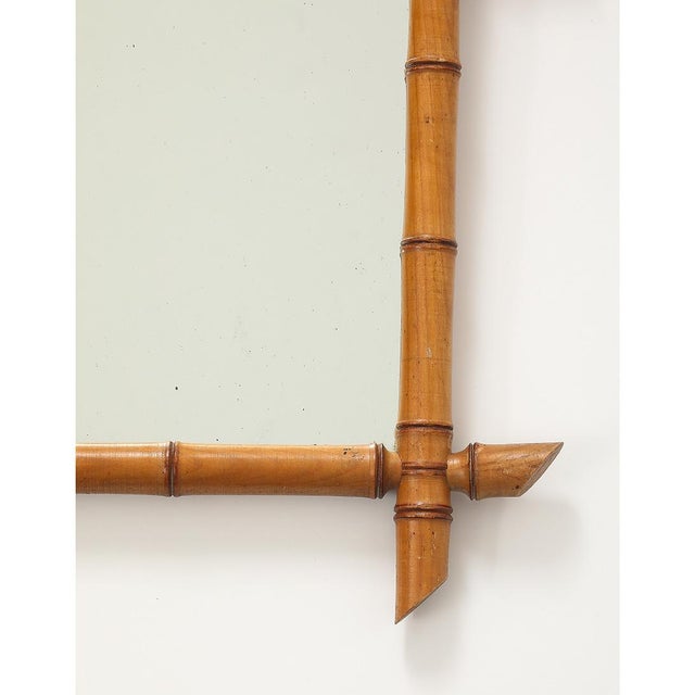 Vintage Faux Bamboo Mirror 1 For Sale In New York - Image 6 of 9