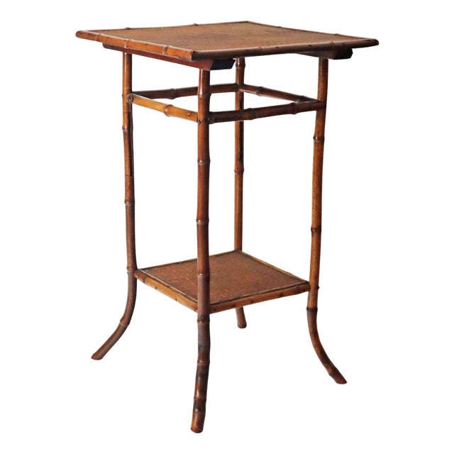 Art Nouveau Side Table in Bamboo, 1890s For Sale