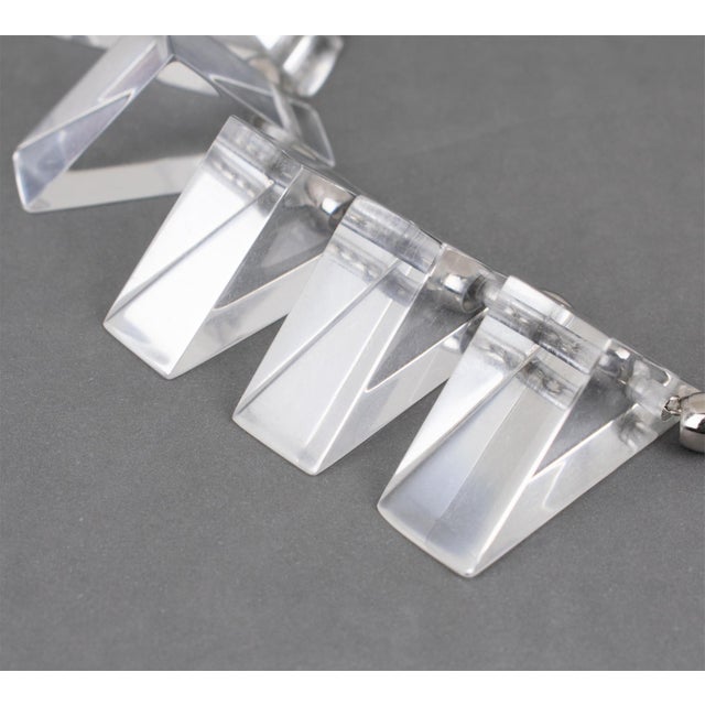 Judith Hendler Clear Acrylic Neck-Ring Choker Necklace For Sale - Image 16 of 18