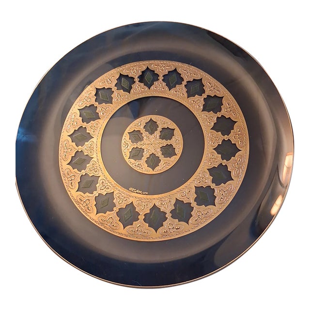 Vintage Mid-Century Modern Culver Ltd. Valencia Serving Platter Tray For Sale