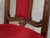 Early 20th Century Spanish Carved Walnut Set of Six Chairs with Red Velvet Seat and Back For Sale In Miami - Image 6 of 18