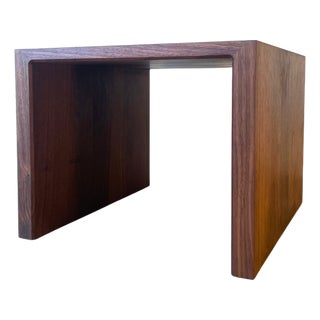 Handmade Modern Walnut Side Table For Sale