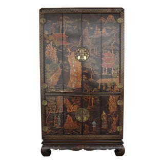 Vintage Henredon Folio 10 Chinoisere Armoire For Sale