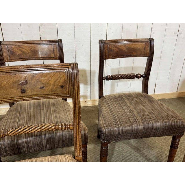 Brown 19th Century English Chairs and Armchairs Set in Mahogany, Set of 6 For Sale - Image 8 of 14