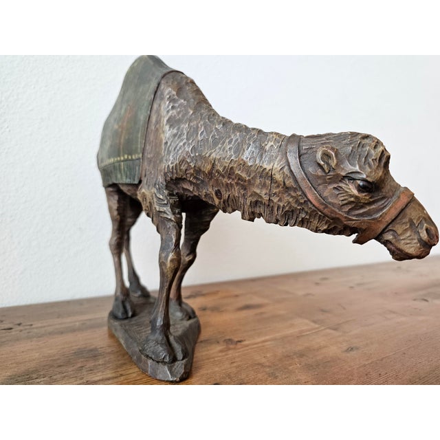 1920s Moroccan Figural Camel Carving Statue For Sale - Image 4 of 12