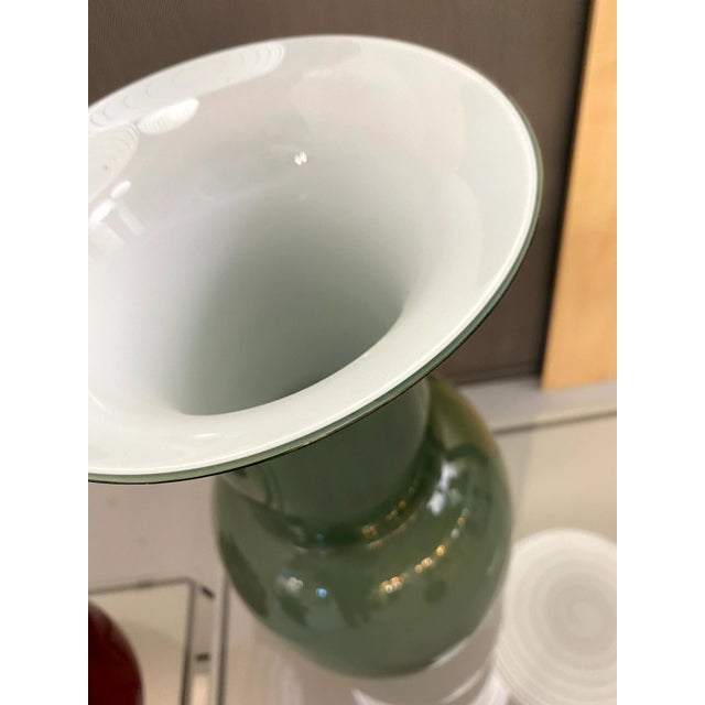 Contemporany Vase in Murano Style Glass With Multicolored like venini style diameter 17 cm = 6.7" height 38 cm = 14.96"...