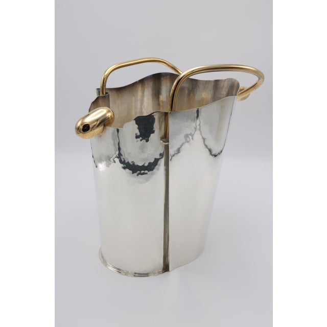 Silver 1990s Unusual Sterling Silver Champagne Cooler For Sale - Image 8 of 9