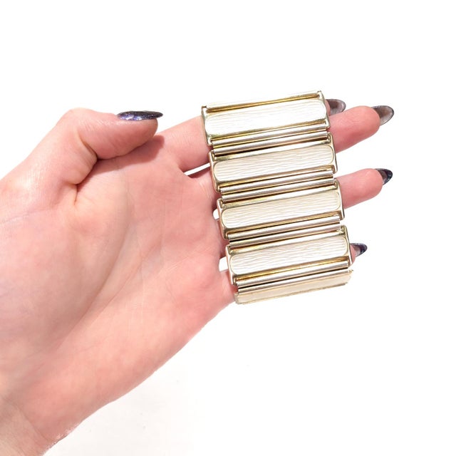 Mid 20th Century Mid-Century Gilt Silver & Enamel Bracelet by Grete Prytz Kittelsen for Tostrup For Sale - Image 5 of 10