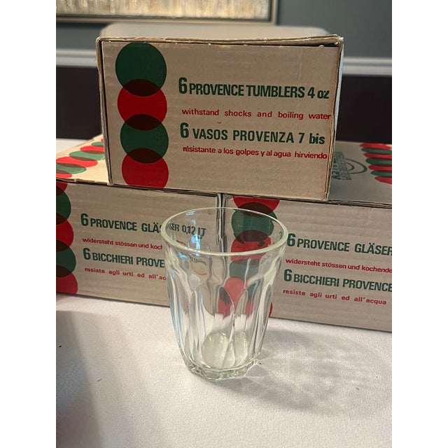 1970s 1970s Duralex Glasses With Teardrop Panels Made in France - 24 pcs For Sale - Image 5 of 6