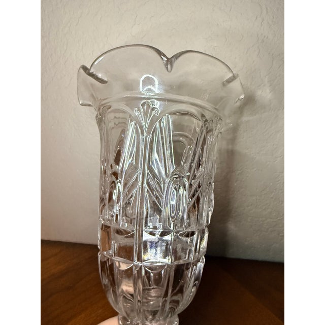 Early American Pattern Glass Celery Vase For Sale - Image 6 of 9