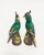 1950’s Green Japanese Porcelain Parrot Figurines- Set of 2 For Sale - Image 4 of 7