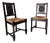 French Provincial Carved Back Dining Chairs by Charles Dudouyt, 1940s, Set of 2 For Sale
