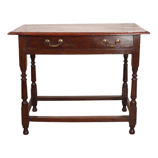 English Side Table in Oak For Sale