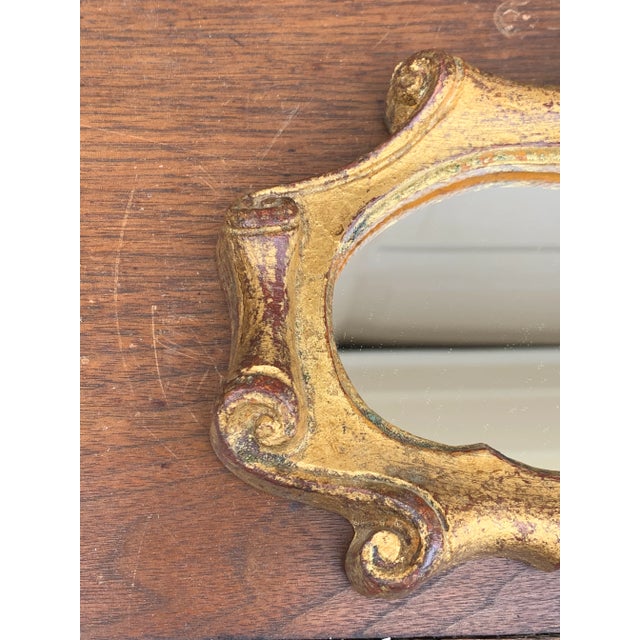 Italian Florentine Baroque Gold Giltwood Wall Mirror For Sale - Image 4 of 12