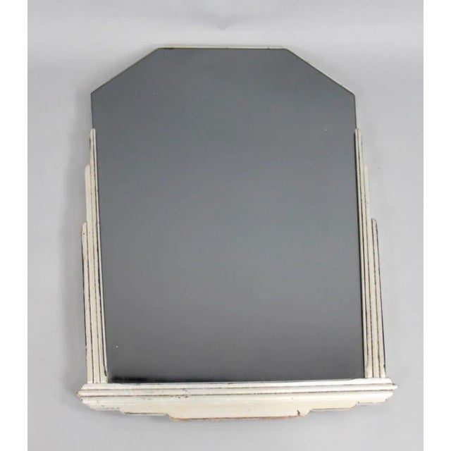 1960s Art Deco Mirror and Console Hall Table in Silver and Black For Sale - Image 10 of 12