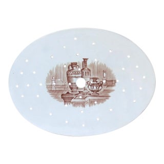 Antique English Ironstone Meat Drainer For Sale