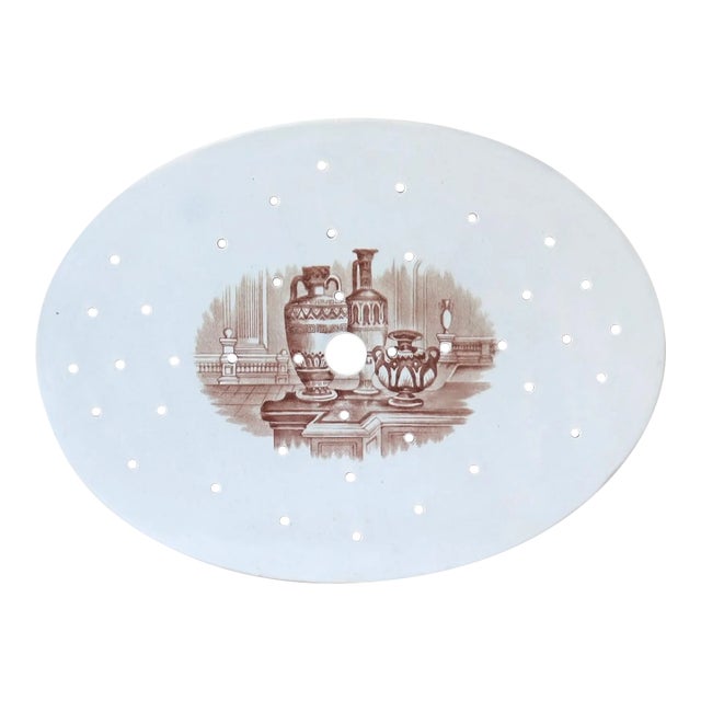 Antique English Ironstone Meat Drainer For Sale