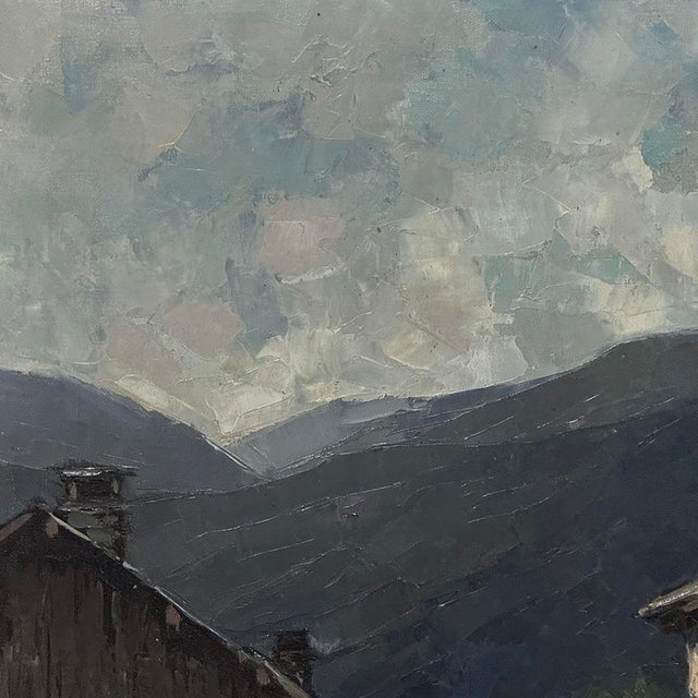 Framed Oil on Canvas by Belgian Landscape Painter Joseph Lemaire (1891–1972) 'Ardennes Village' For Sale - Image 12 of 16