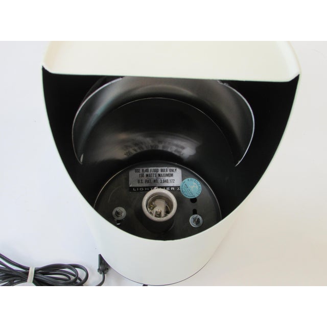 White Mid 20th Century Gerald Thurston for Lightolier Modernist Cylinder Table or Floor Lamp For Sale - Image 8 of 10