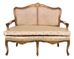 1980's French Louis XV Style Cane Settee, Italy