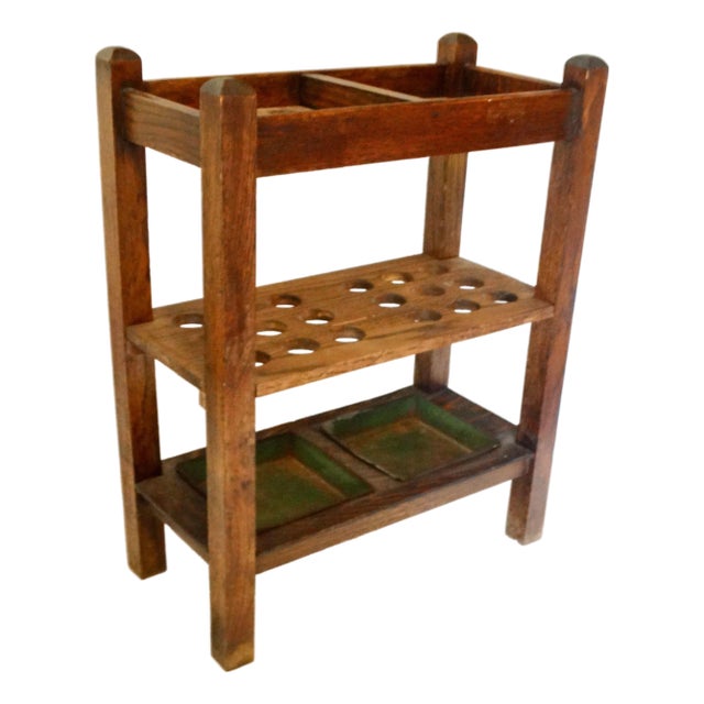 Antique Custom English Oak Walking Stick & Cane Stand For Sale