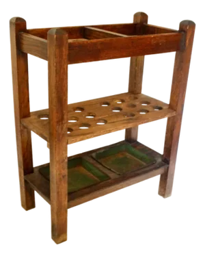 Antique Custom English Oak Walking Stick & Cane Stand