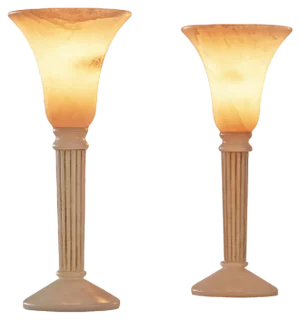 Alabaster Table Lamps, 1970s, Set of 2