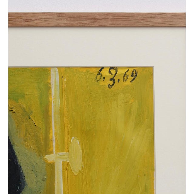 Raymond Debiève, Nude Woman at Home, 1969, Oil on Paper, Framed For Sale - Image 6 of 18