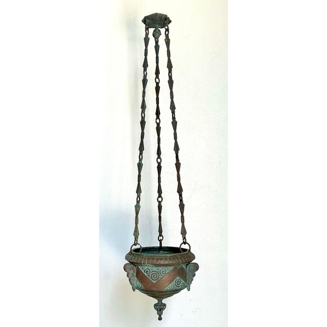 Metal Vintage Patinated Bronze Censer For Sale - Image 7 of 12