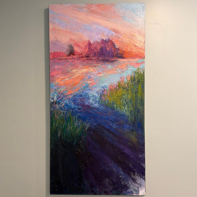 Contemporary Lowland Hum, Original Oil Painting by Julia Lawing For Sale - Image 3 of 10