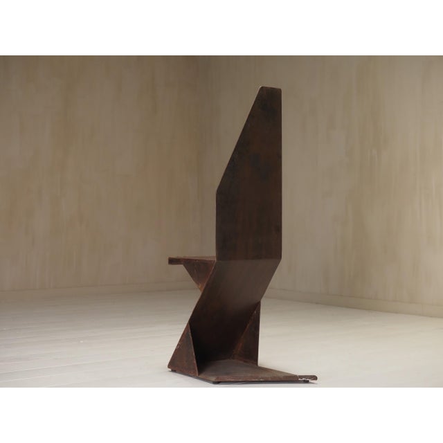 Postmodern Sculptural Steel Chair, Germany, 1980s For Sale - Image 14 of 15