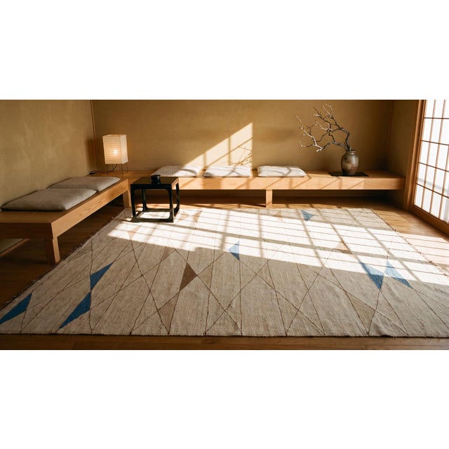 1930s French Art Deco Flat-Weave Rug ( 9'6" x 12' - 290 x 365 ) For Sale - Image 12 of 12