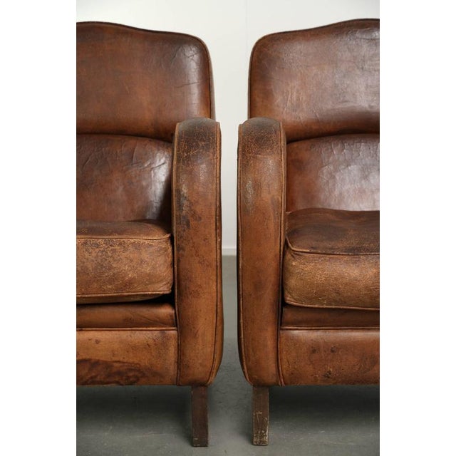 Vintage Industrial Sheepskin Lounge Chairs, Set of 2 For Sale - Image 10 of 14