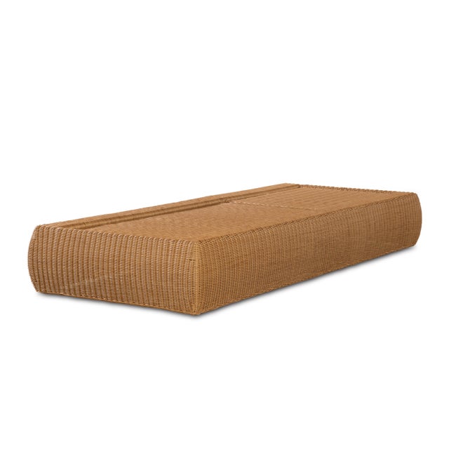 Traditional Century Furniture Poolside Wicker Reclining Chaise Lounge For Sale - Image 3 of 9