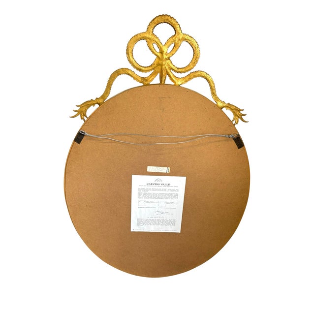 Vintage Carver's Guild Rope Bow Mirror For Sale - Image 9 of 9