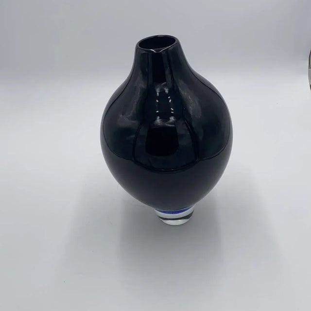 Contemporary Black Vase by Fornace Mian For Sale - Image 3 of 5