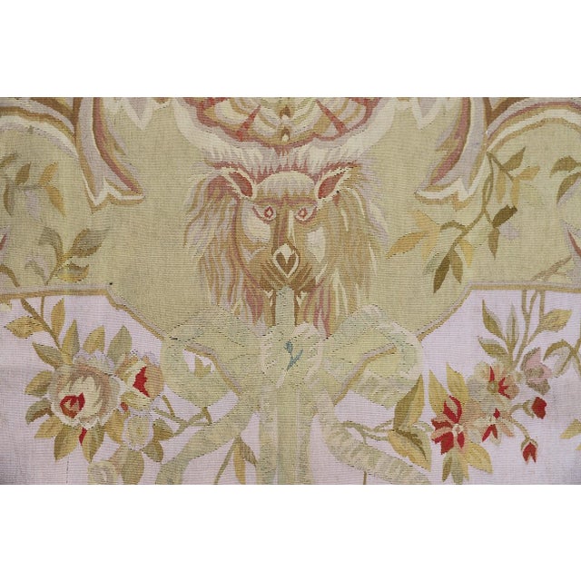 French 4'x12' French Style Aubusson Wall Hanging | Hand-Woven Wool Tapestry For Sale - Image 3 of 5