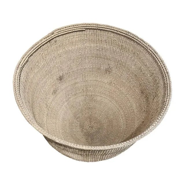 Traditional Antique Woven Burden Gathering Basket For Sale - Image 3 of 6