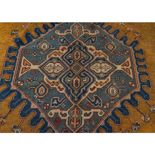 Turkish Oushak Antique Rug 9'11" x 12'9" #20514 For Sale - Image 4 of 8