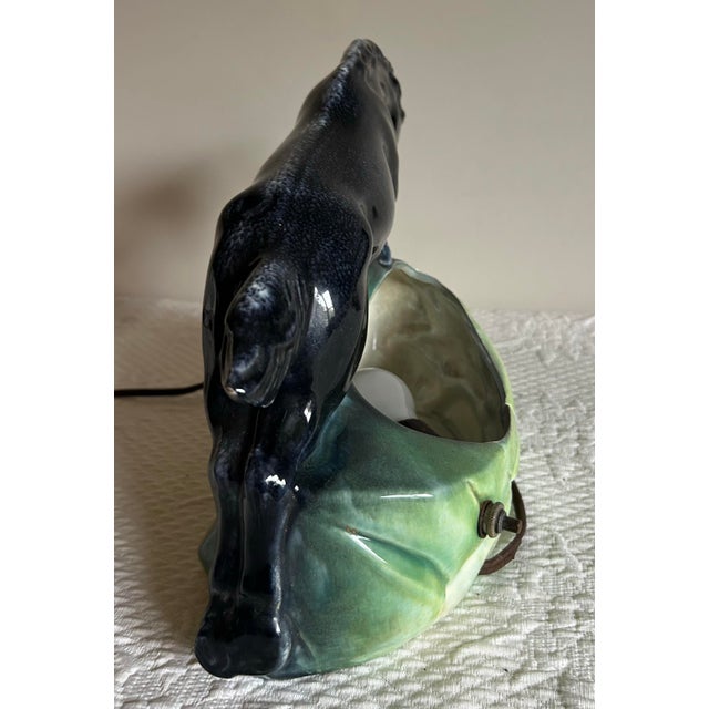 Vintage Art Deco Haeger Jumping Horse Tv Table Lamp For Sale - Image 9 of 10