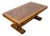 Mid Century Modern Coffee Table Oak Tile Large Brutalist Rolling Rustic For Sale