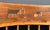 Rustic 1970s Outsider Artist Country Solid Slab Bench With Marquetry Barn Scene For Sale - Image 3 of 11
