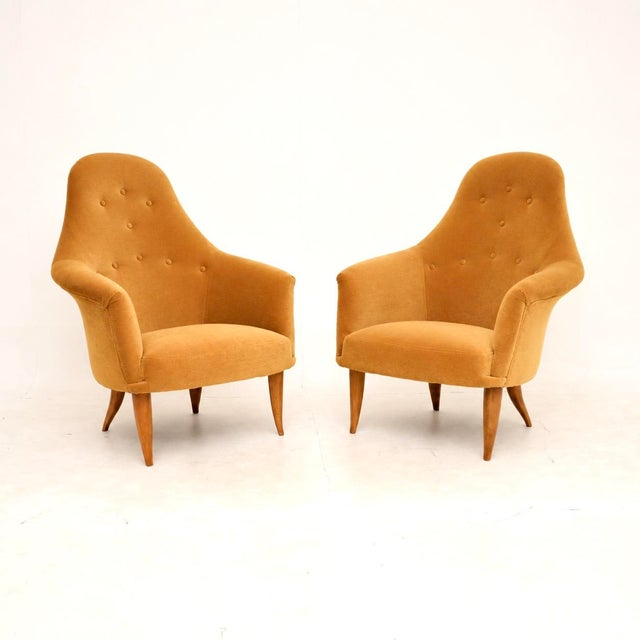 Vintage Swedish Lounge Chairs attributed to Kerstin Horlin Holmquist for Nordiska Kompaniet, 1960s, Set of 2 For Sale - Image 9 of 9