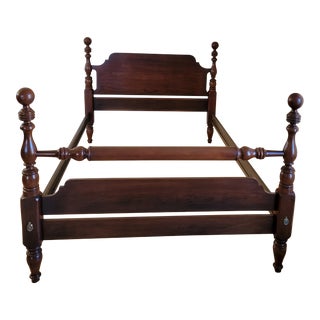 Mid 20th Century Henkel Harris Full Size Cannonball Bed Frame For Sale