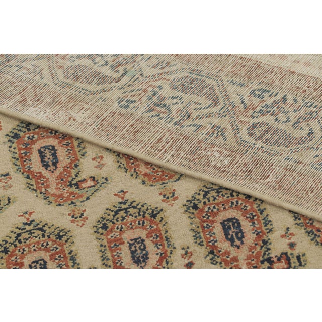 Antique Persian Malayer Rug in Brown With Paisley Floral Elegance - Rug & Kilim For Sale In New York - Image 6 of 7