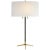 Thomas O'Brien by Visual Comfort Signature Caron Table Lamp in Bronze and Hand-Rubbed Antique Brass with Linen Shade For Sale