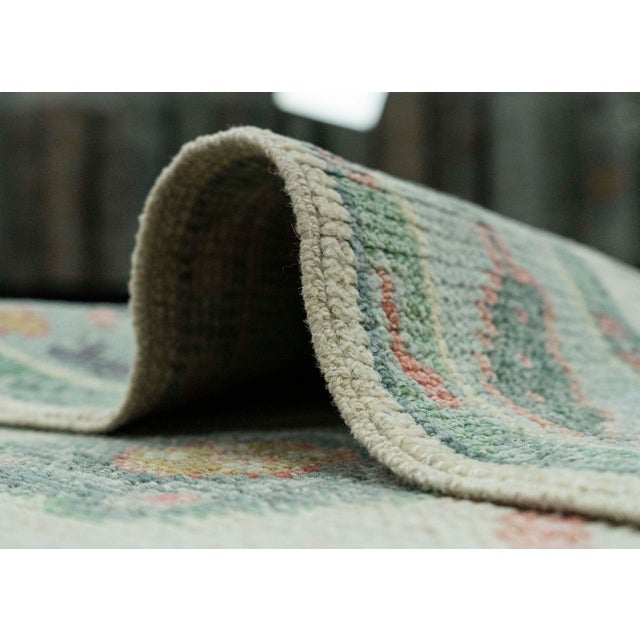 Turkish Oushak Rug 2'4" x 10'2" #20264 For Sale In Houston - Image 6 of 8