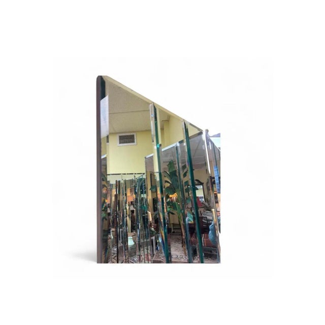 Mid-Century Modern Vintage Henredon Mirrored Folding Screen / Room Divider — Hollywood Regency Glam For Sale - Image 3 of 6