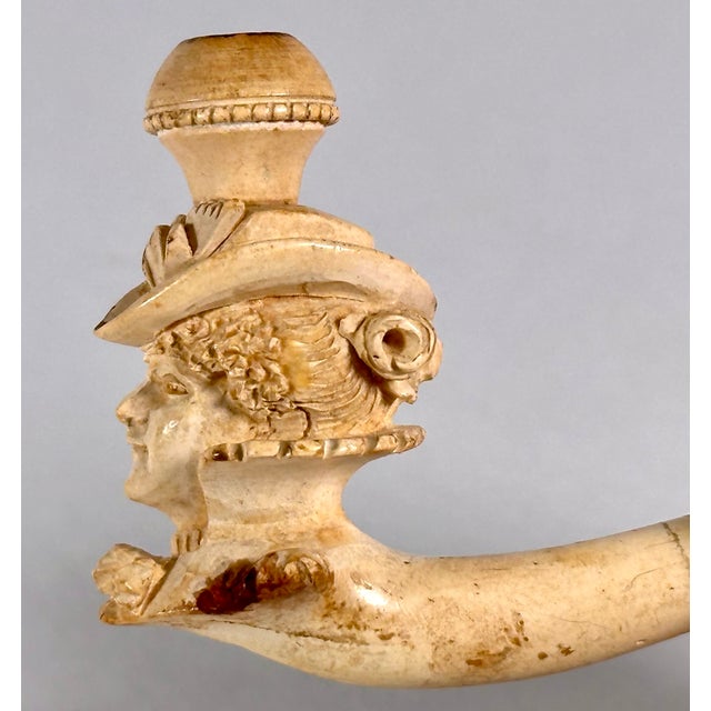 Antique Meerschaum Woman Portrait Pipe for your consideration. The pipe measures approx. 2 1/4 inches long, 2 inches tall...