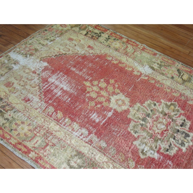 Early 20th Century Distressed Antique Angora Oushak Rug - 4'5" x 8'6" For Sale - Image 5 of 6
